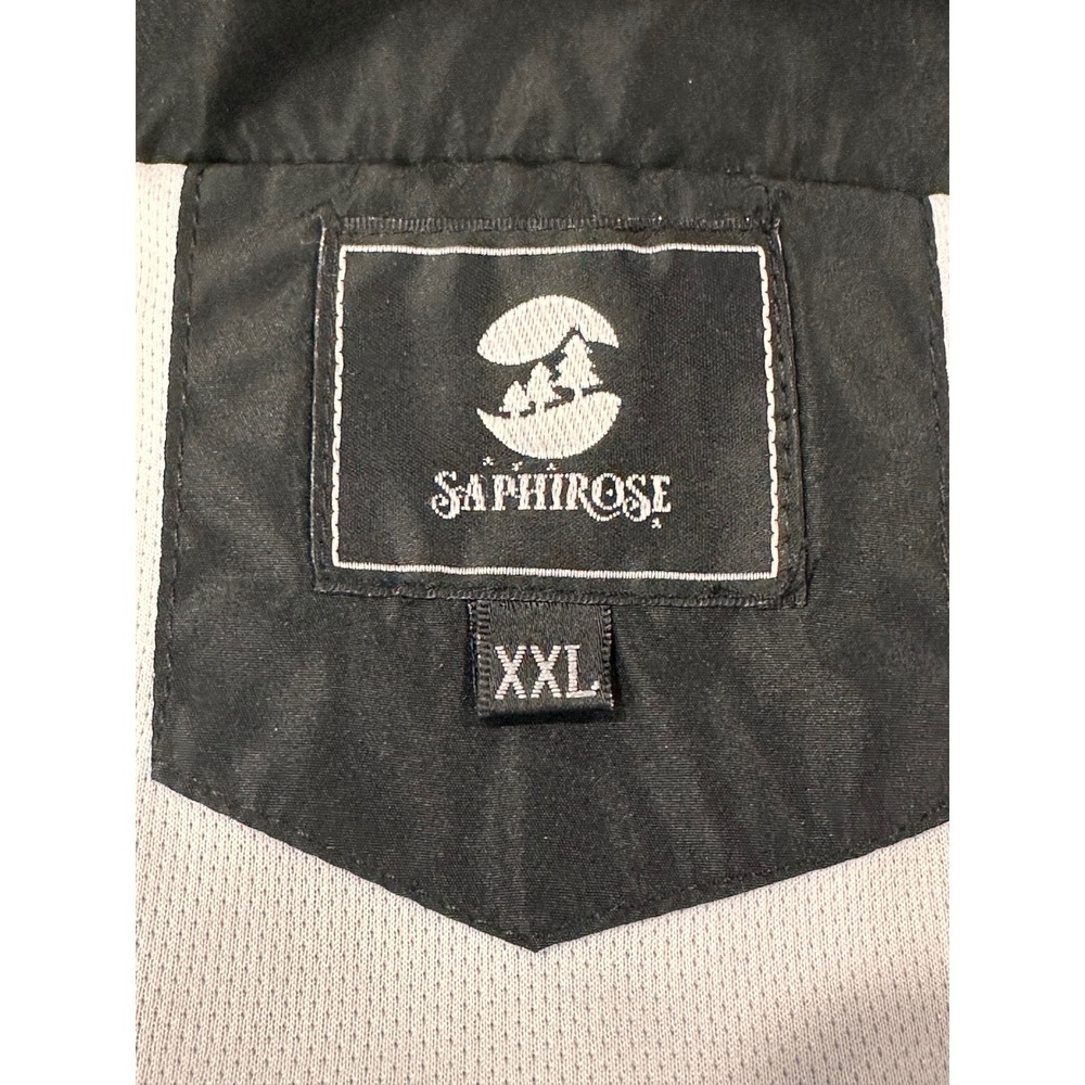 Saphirose Kids Waterproof Rain Jacket Black Neon Yellow XXL 10-12 Windbreaker - Picture 2 of 6